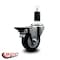 Service Caster 3.5'' Black Poly Swivel 1-3/8'' Expanding Stem Caster with Brake SCC-EX20S3514-PPUB-BLK-PLB-138 - alternate 4